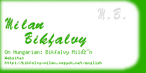 milan bikfalvy business card